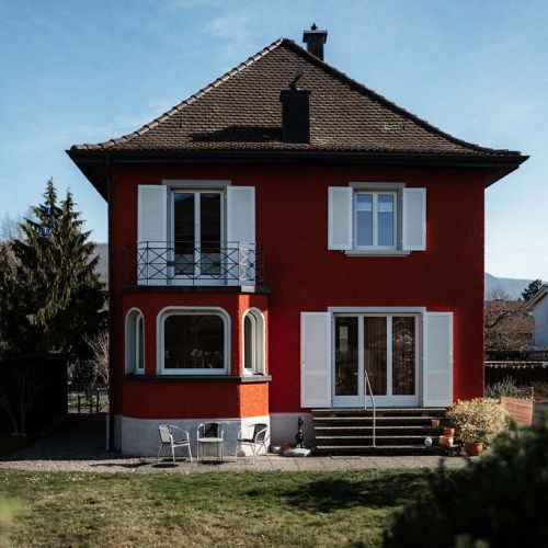 Äussere Malerarbeiten an einem Einfamilienhaus in Wettingen durch Meier Schmocker AG